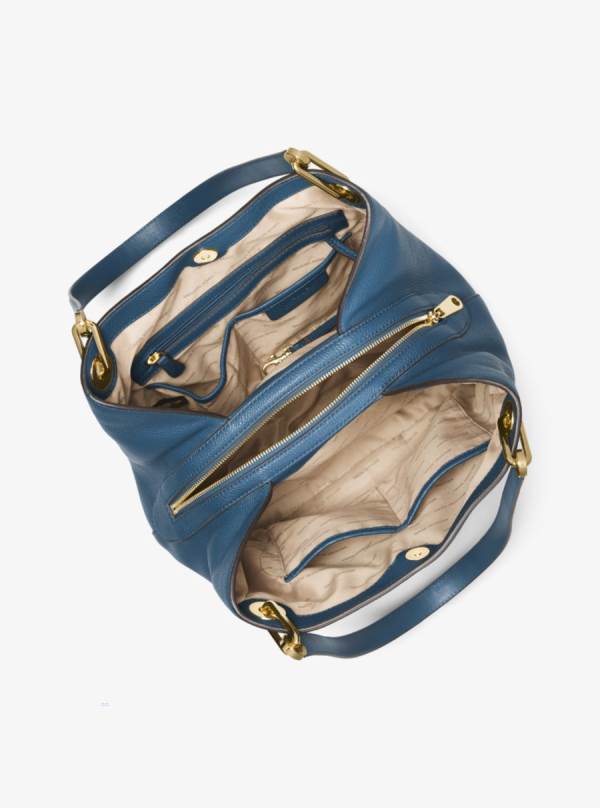 Damske Taška Cez Rameno Michael Kors Raven Large Leather Námornícka Modrá - Kabelky Michael Kors Nejlevnejsi | VUMWF-2490
